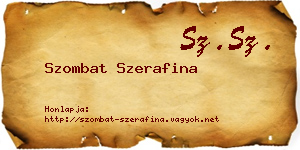 Szombat Szerafina névjegykártya